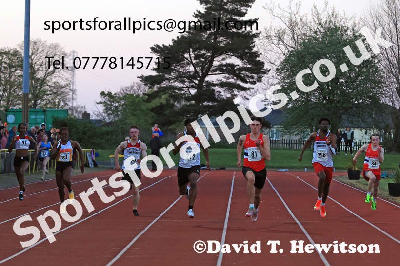 The 150 metres, 2026 NEGP 1, Monkton Stadium. Photo: David T. Hewitson/Sports for All Pics